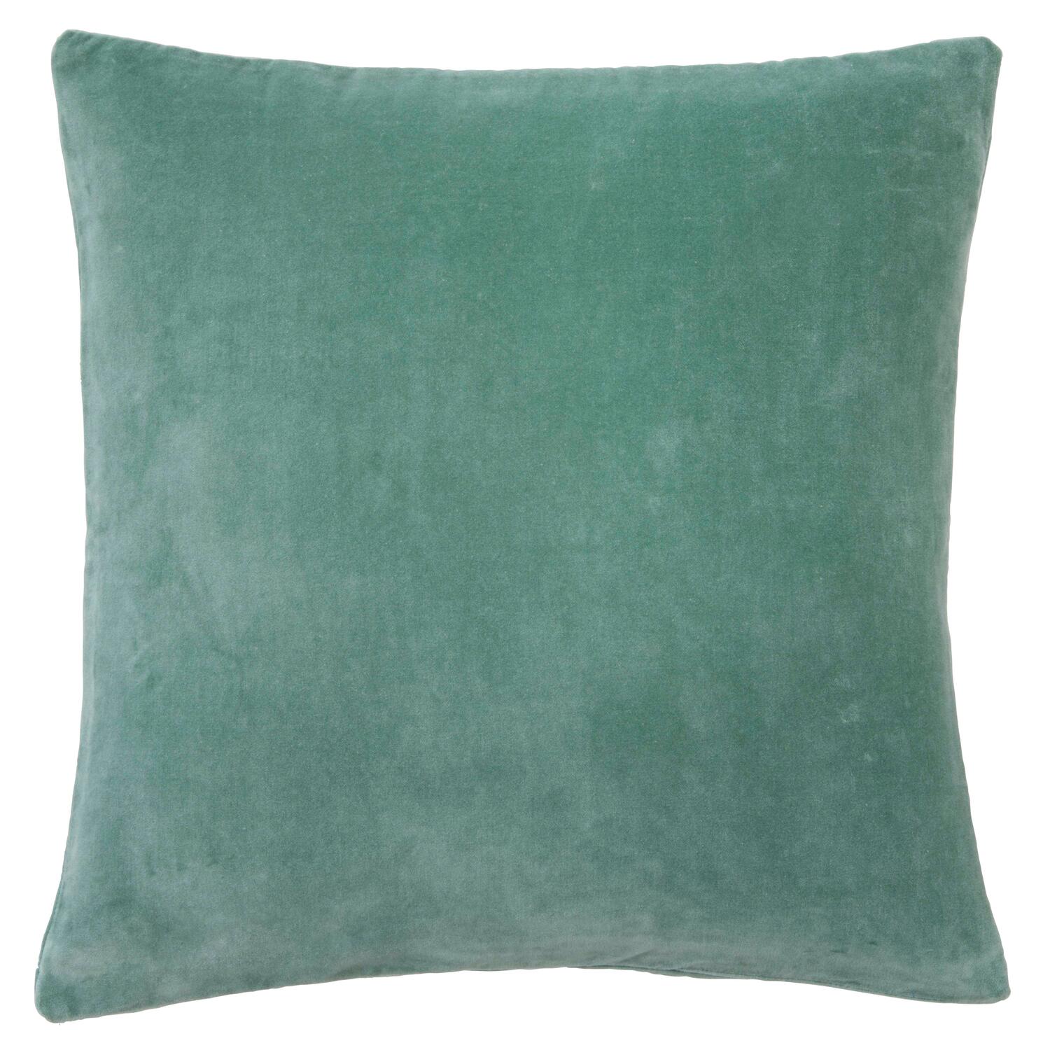 Velour pude, turkis - 50x50cm